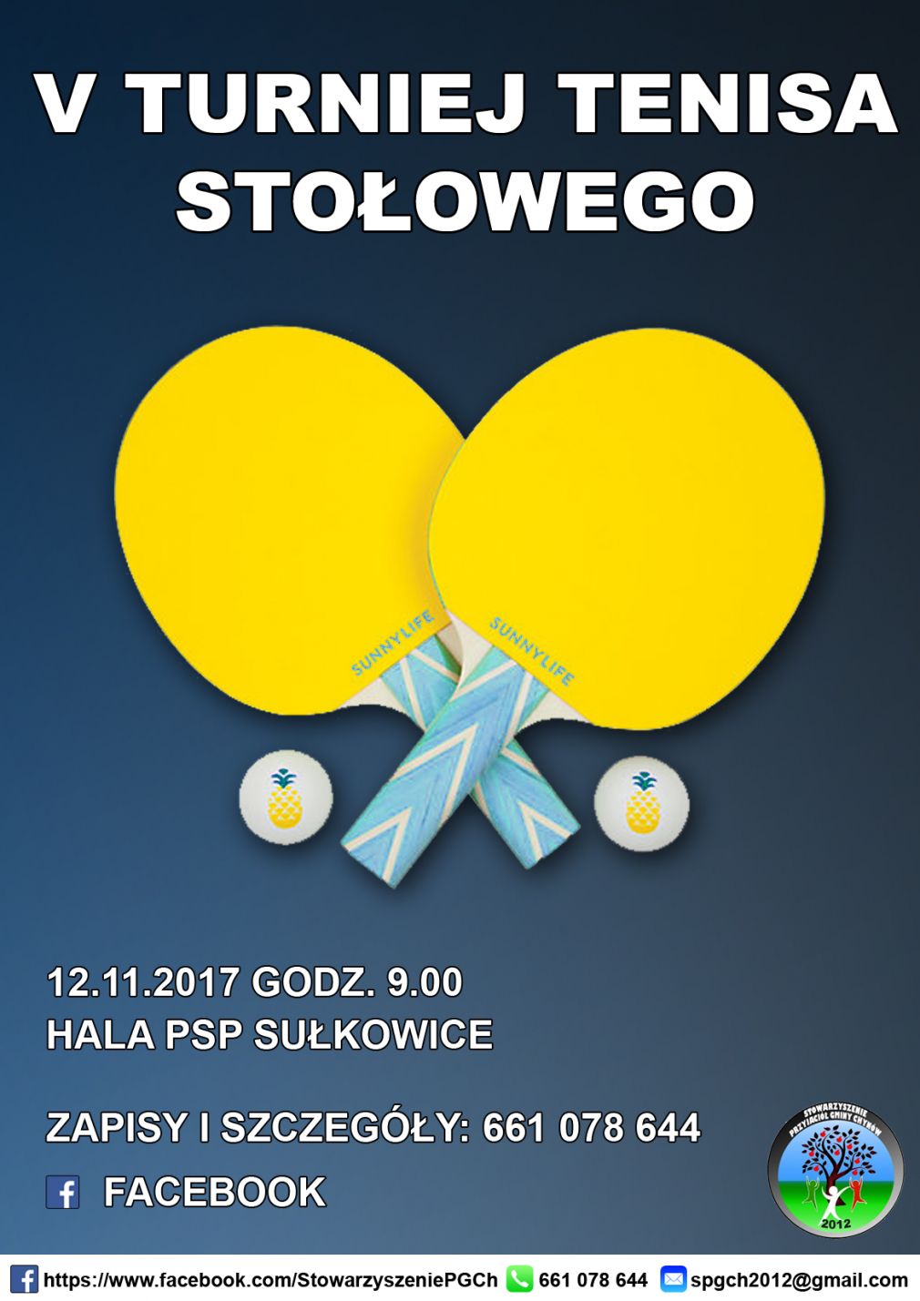 Zapraszamy na kolejny Turniej Tenisa Stołowego