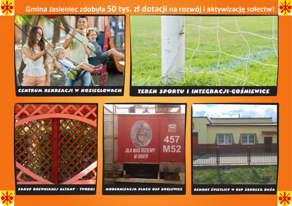 Gmina Jasieniec zdobywa 5 dotacji dla sołectw