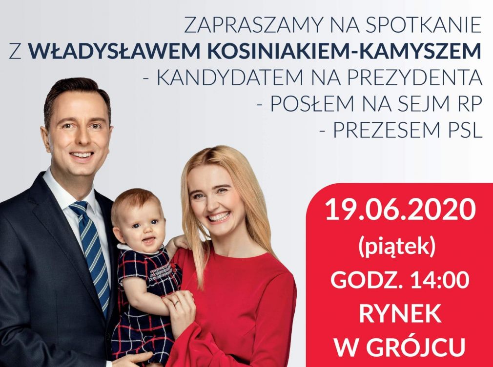 Jutro do Grójca przyjedzie Władysław Kosiniak - Kamysz, kandydat na prezydenta RP