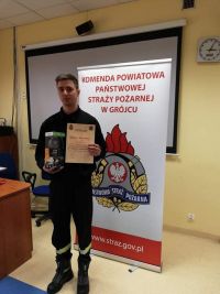 Uczeń CKZiU w Nowej Wsi zwycięzcą powiatowych eliminacji Ogólnopolskiego Turnieju Wiedzy Pożarniczej „Młodzież Zapobiega Pożarom”