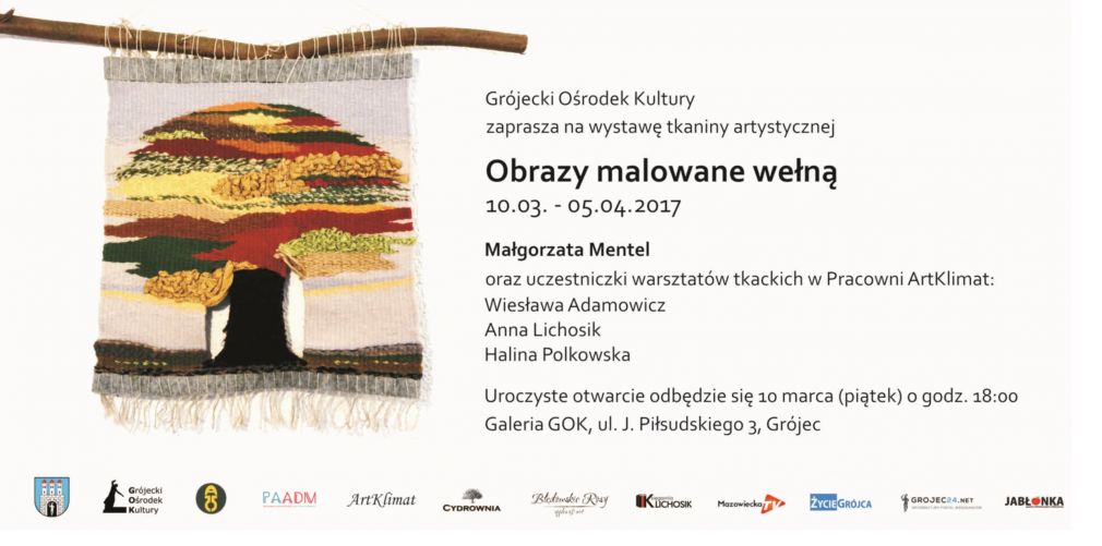 Obrazy malowane wełną - wystawa tkaniny artystycznej w Galerii GOK